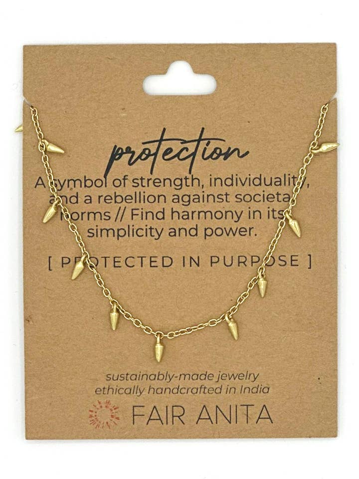Spike Charm Necklace for wholesale by Fair Anita