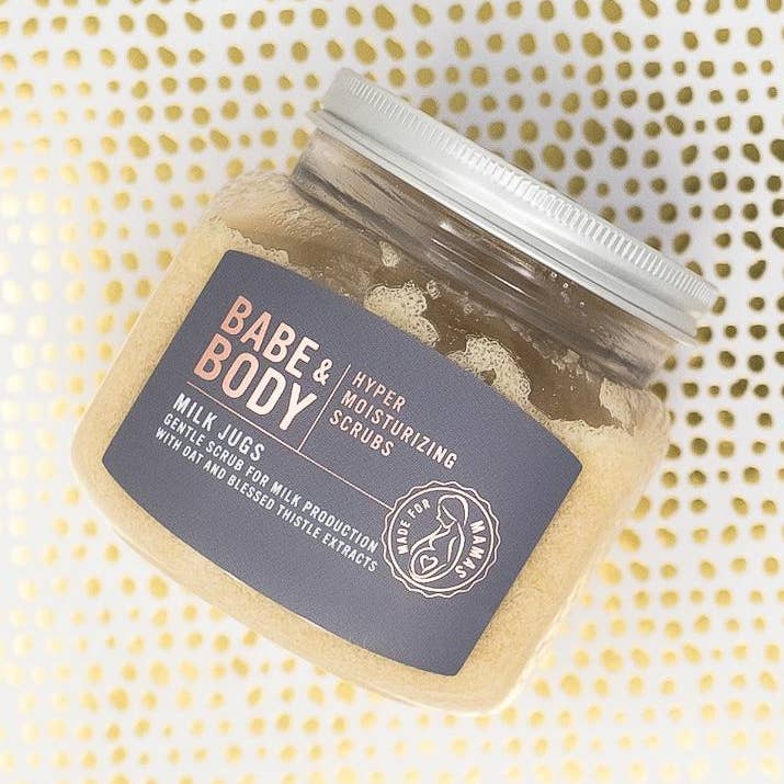 Milk Jugs Lactation Support Scrub for wholesale by Babe and Body Moisturizing Beauty
