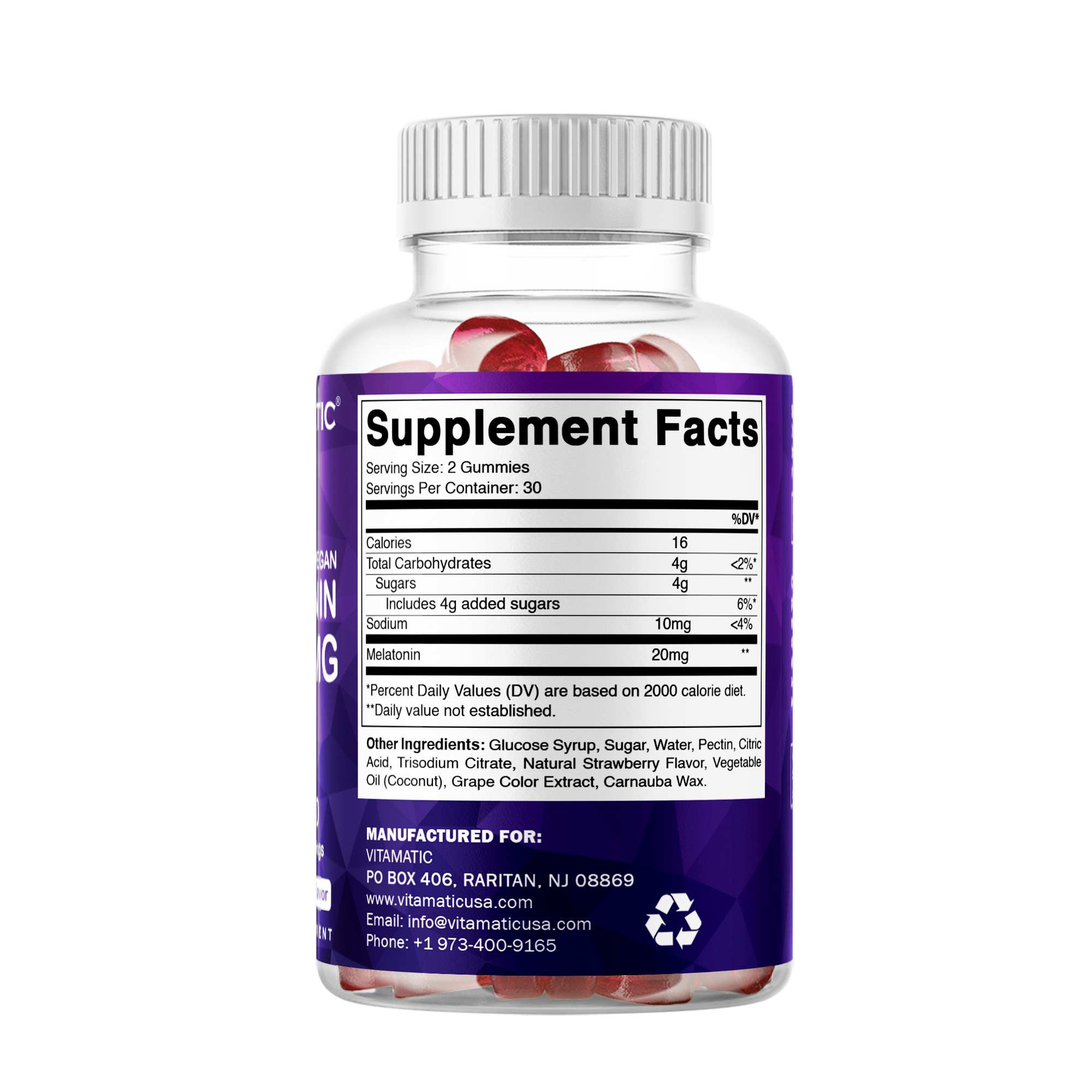 Vitamatic - Wholesale Oral Supplement/Vitamin - Vitamatic Melatonin 20mg Gummies for Adults | 60 Gummies8