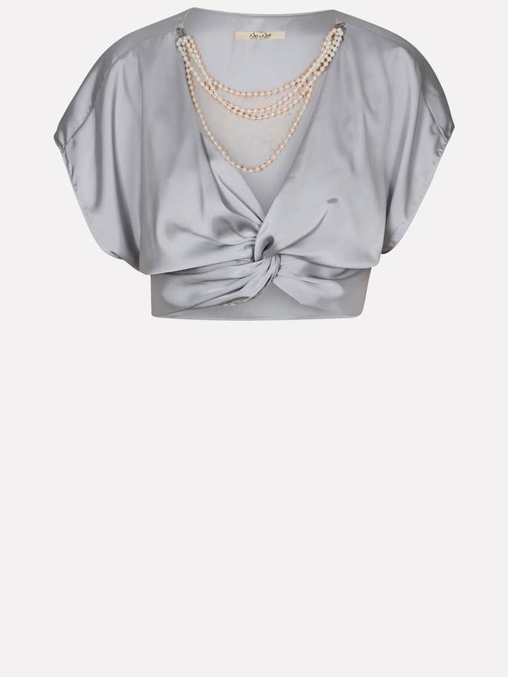 100% Pl Neckline Pearl Top for wholesale by No-nà by Siste's