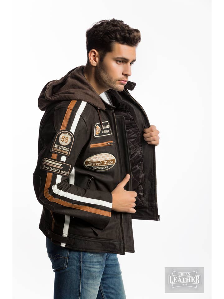 Urban 5884 Amsterdam | Leather jackets – Casaco de couro - Homem por atacado – URBAN 5884 - Jaqueta de moto masculina FIFTY EIGHT10