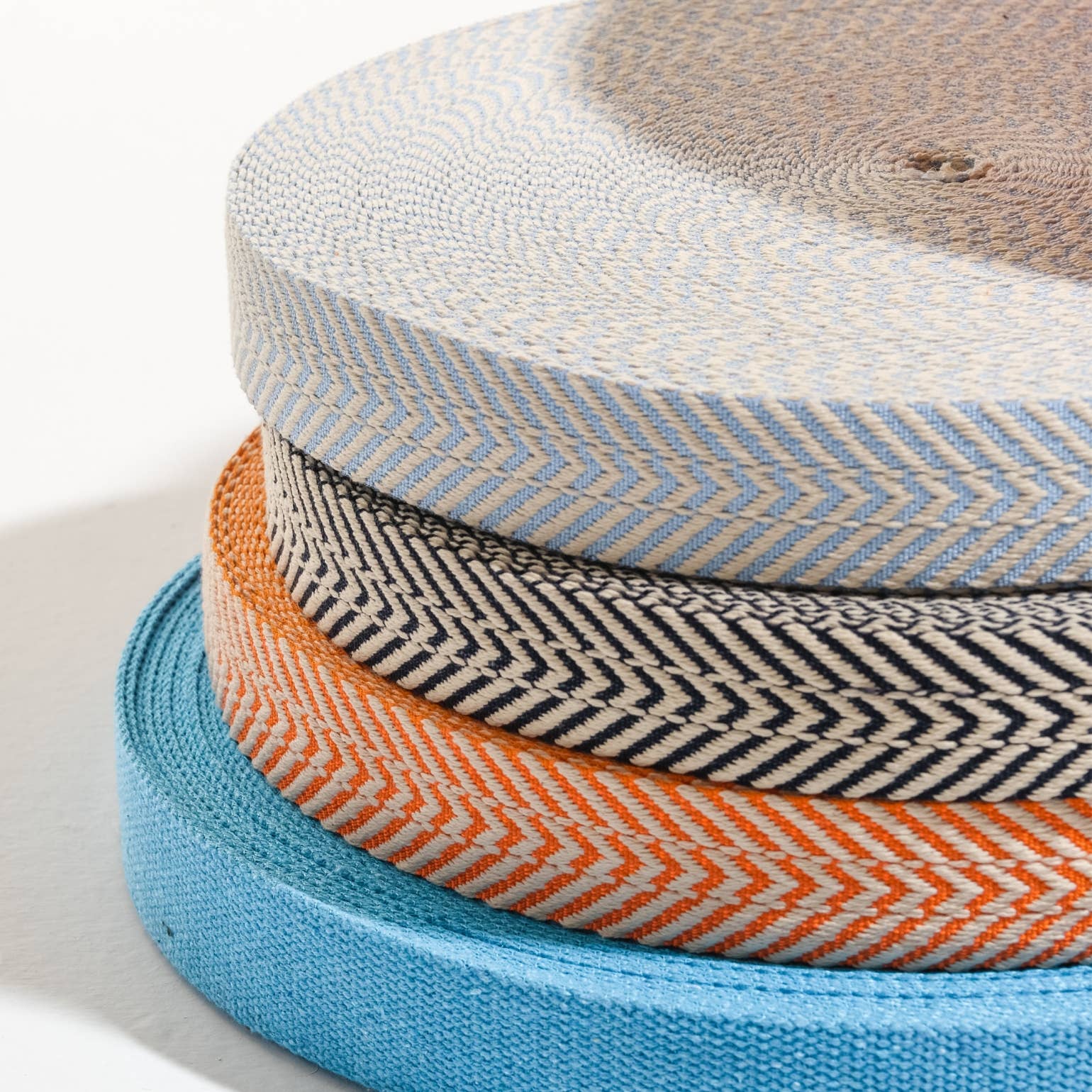 Dream Trimming Goods LLC - Wholesale Craft Supplies - 1.5 inch x50 yard  Blue-Natural Cotton Webbing Strap for Bag1