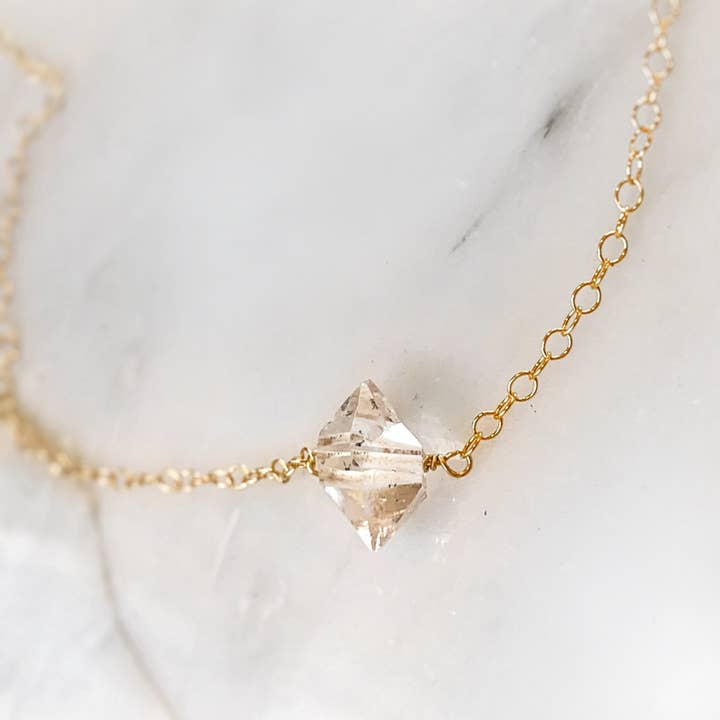 Pakimer Diamond Necklace in 14k Gold Filled or Solid Silver for wholesale by Sojourn Well
