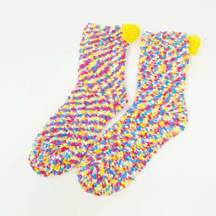 Ellison+Young - Wholesale Socks - Women's - Fuzzy Pom Confetti Socks