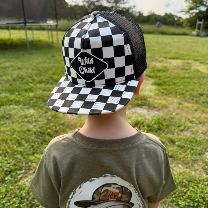 Indian Creek Threads - Wholesale Kids Hat - Kids - Wild Child Checkered Kids Hat0