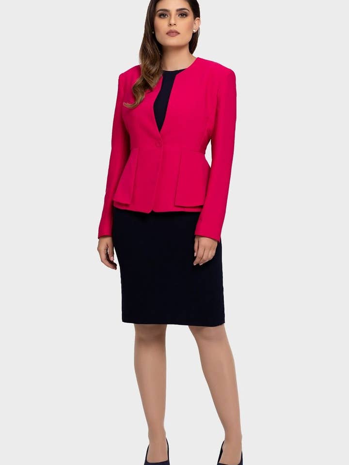 Veste rose à double basque pour la vente par LBV Fashion