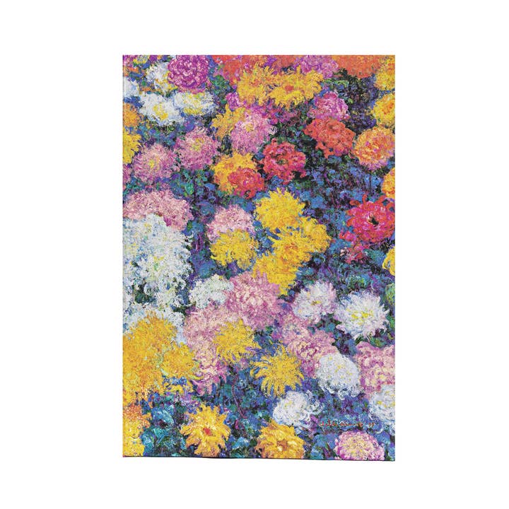 Chronicle Books - Wholesale Journal/Diary - Paperblanks ~ Monet’s Chrysanthemums ~ Monet’s Chrysanthemums ~ Hardcover Journals ~ Mini ~ Unlined ~ Elastic Band ~ 176 Pg ~ 85 GSM
