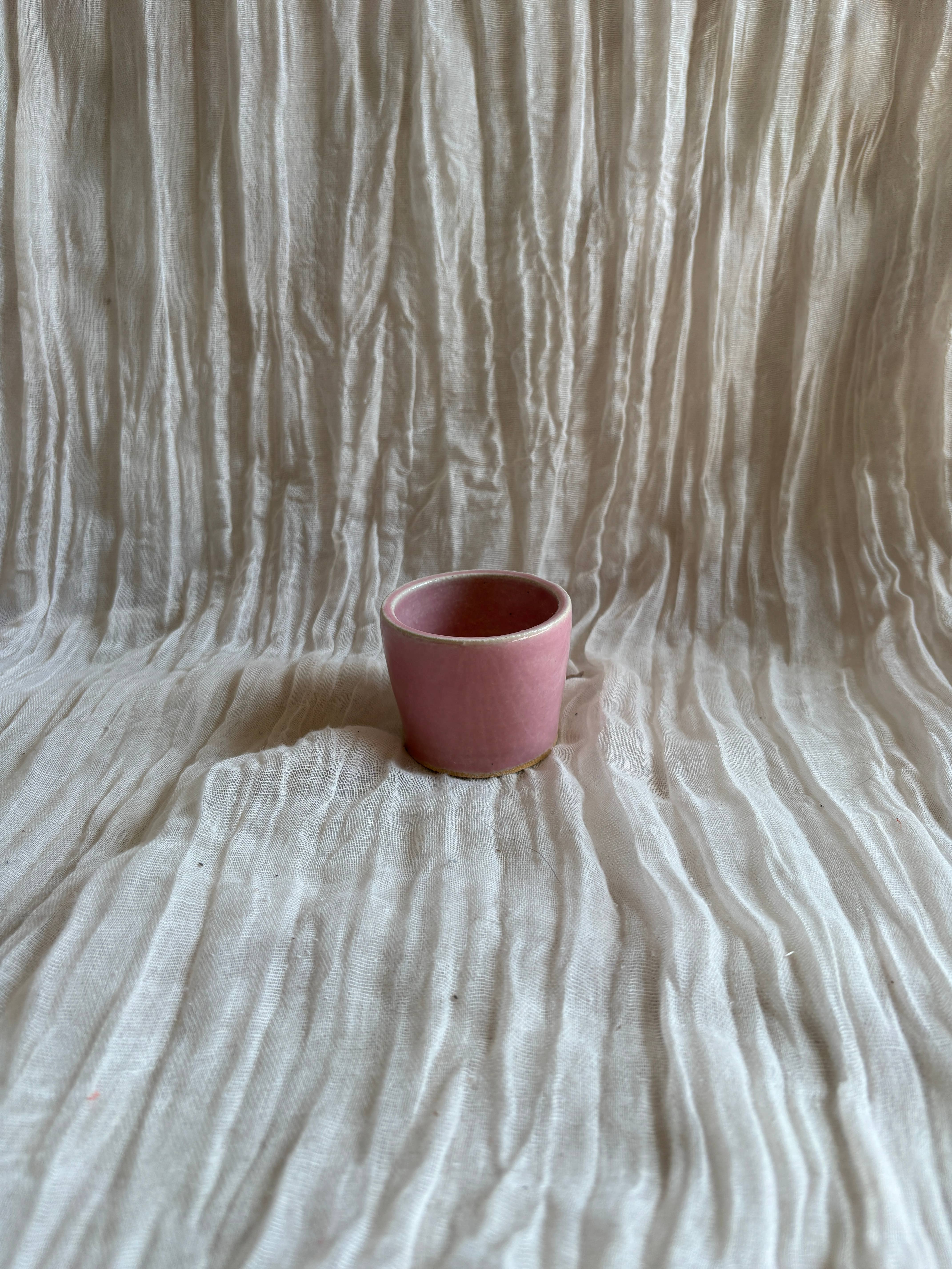 Charlotte Manser Ceramics - Wholesale Coffee/Tea Cup - Candy Floss Pink Handmade Ceramic 50ml Espresso Cup3
