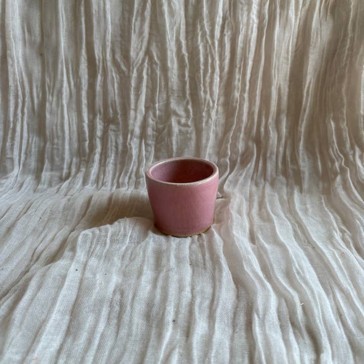 Charlotte Manser Ceramics - Wholesale Coffee/Tea Cup - Candy Floss Pink Handmade Ceramic 50ml Espresso Cup3
