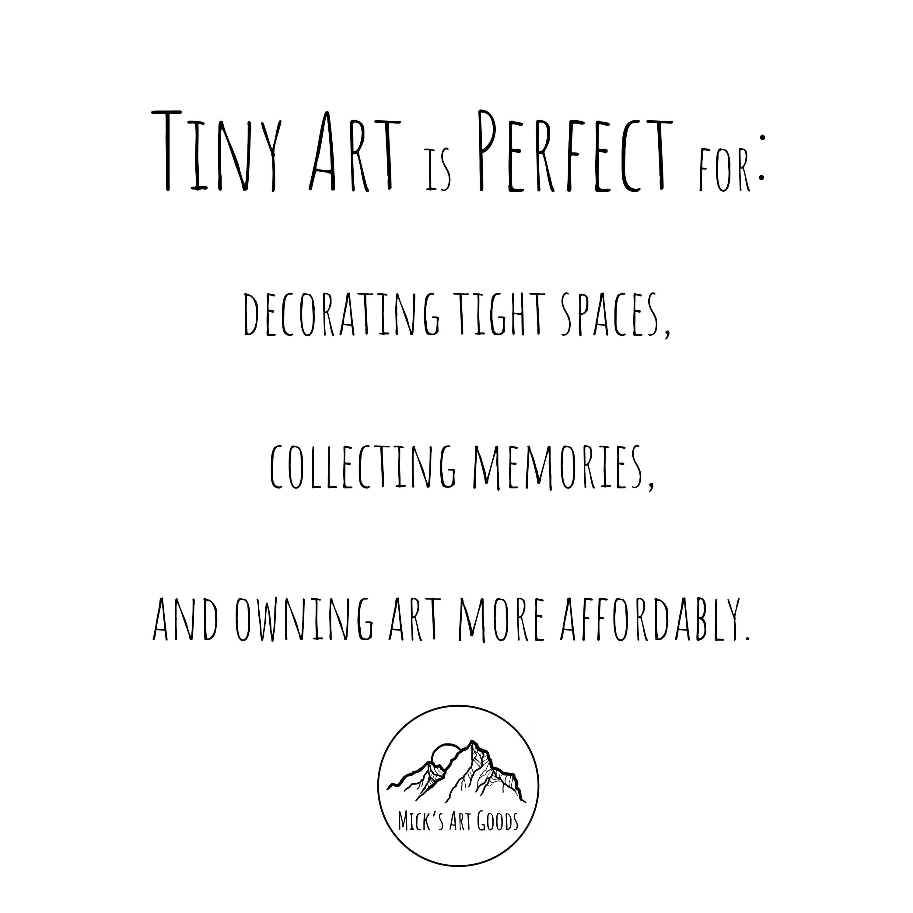 Mick's Art Goods - Wholesale Art Print - Mini 1" Camping Galaxy Night Tiny Watercolor Print9