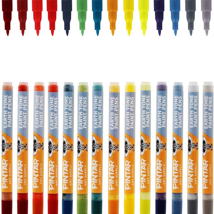 Pintar Art Supply - Wholesale Marker - Pintar Earth Tone Color 20 Pack Paint Pens Acrylic Paint Pen Set with Extra Fine 0.7mm Tip | Use on Rocks, Canvas, Glass, Ceramics, Plastic, Porcelain1