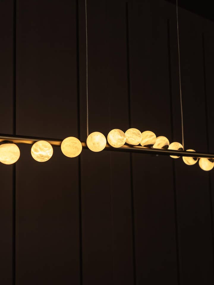 Antique Dining Table Chandelier 120 Cm With Guinea Marble Top | Modern Decorative Lighting For Homes & Hotels for wholesale by HEKA LIGHTING & TRADING LTD