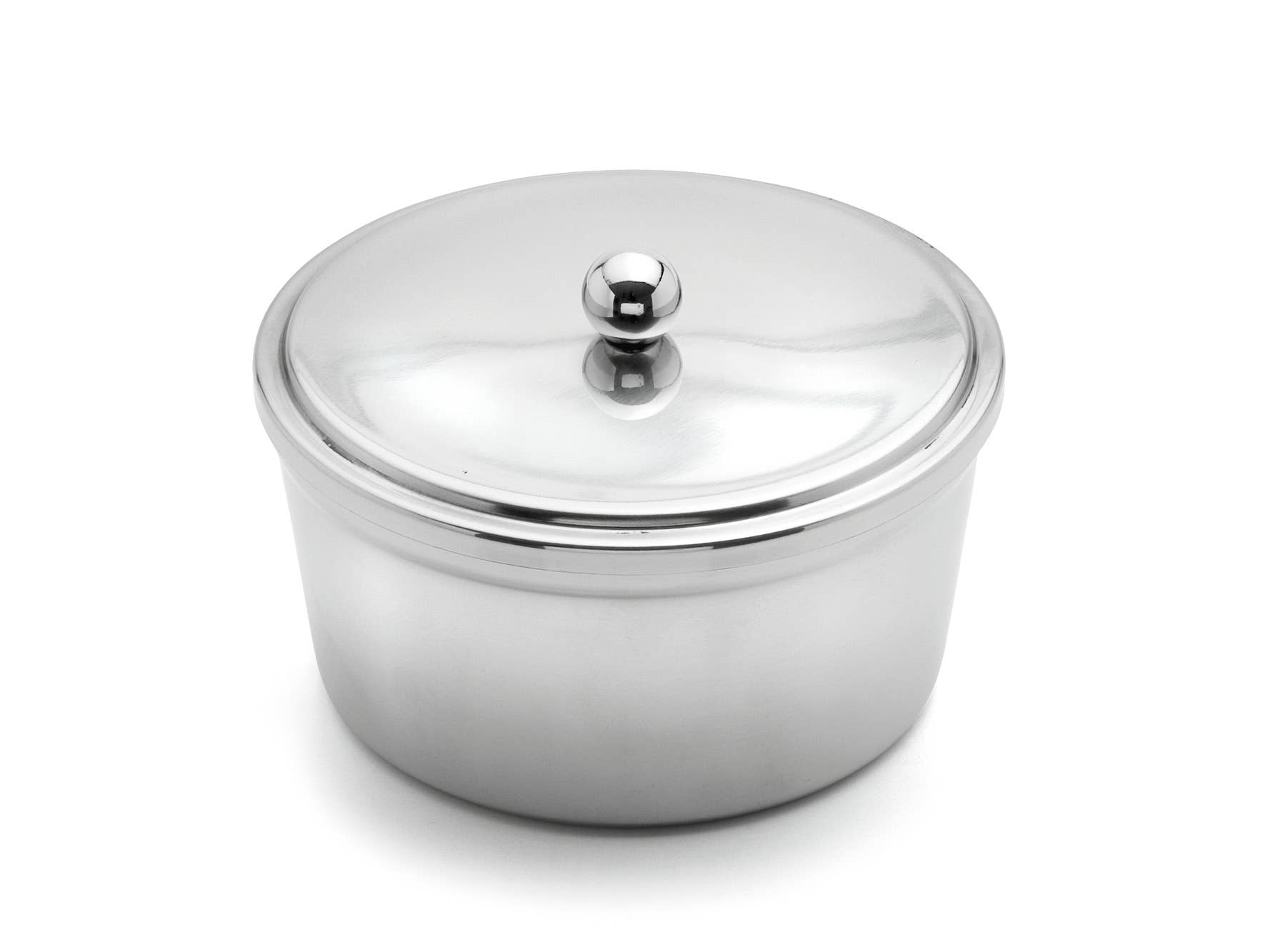 Karl Weis – wholesale Smörtallrik – Rund margarinburk i rostfritt stål0