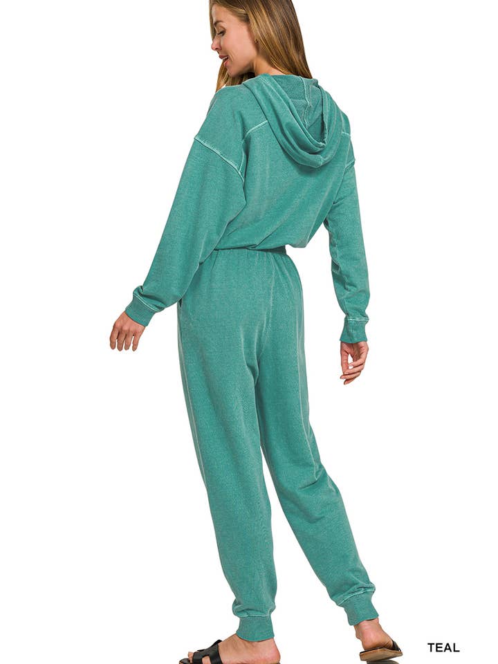 Vanilla Monkey – Engroshandel Jumpsuit - Dame – Enzymvasket jumpsuit i fransk frotté6