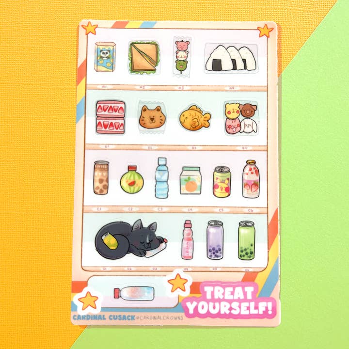 Vending Machine Sticker Sheet for wholesale by cardinalcrowns