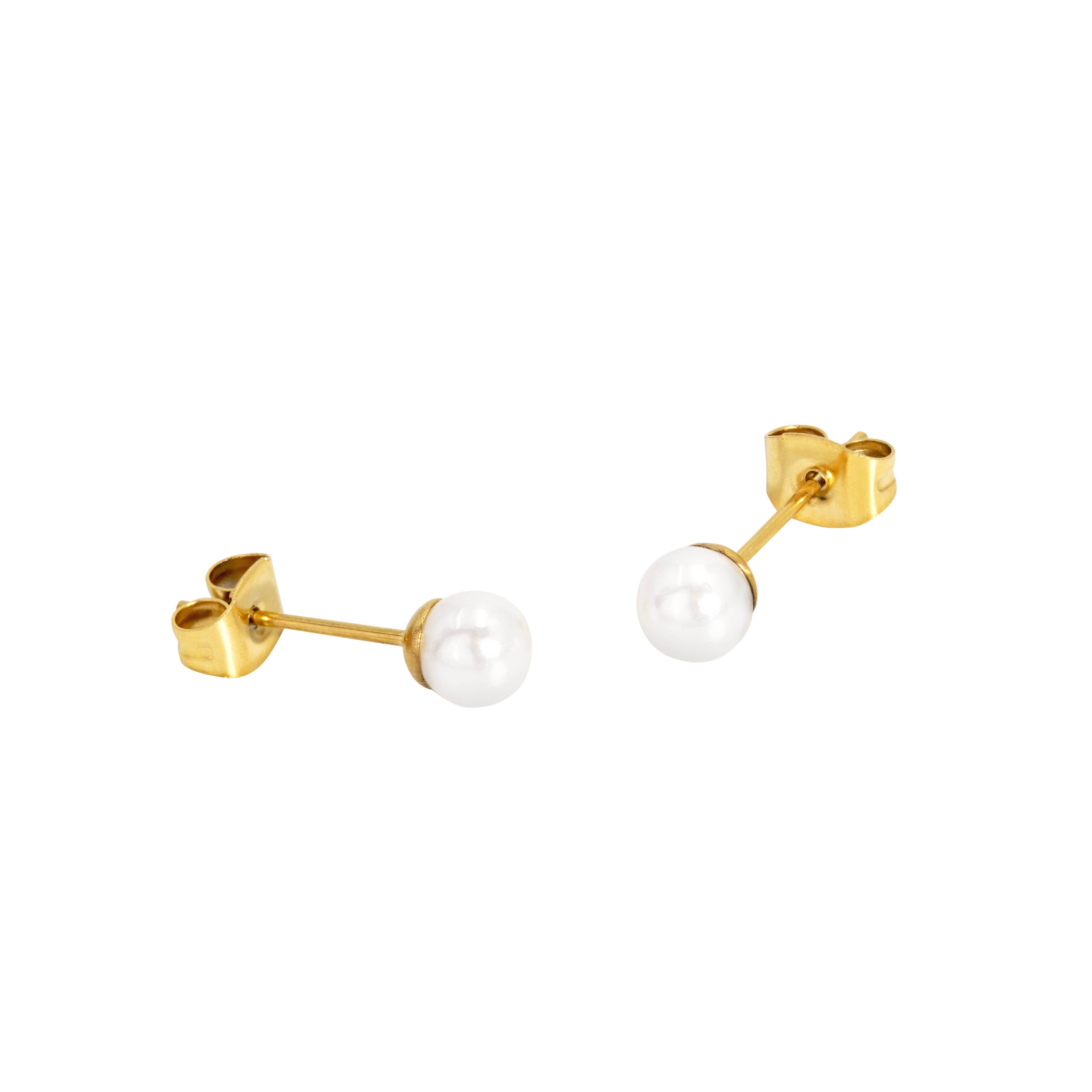 Schmuckkollektiv GmbH - Wholesale Stud/Post Earrings - Hübsche Perlenstecker Gold