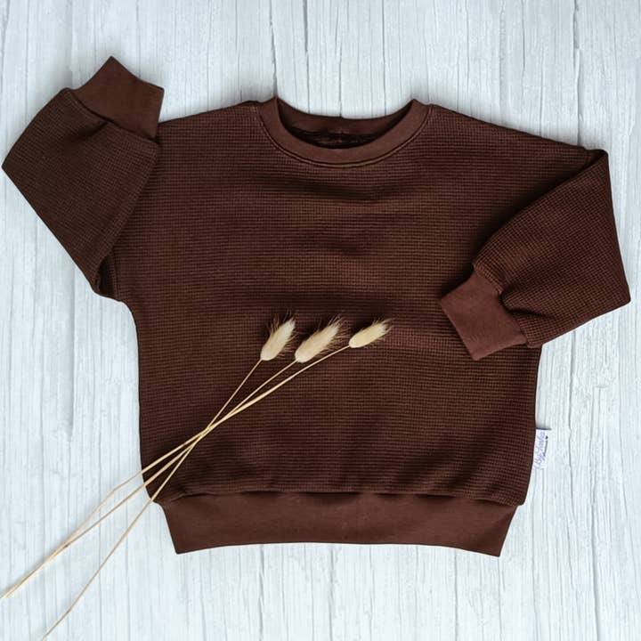 Übergroßer Pullover Schokoladenbraun für den Großhandel von ByTasha