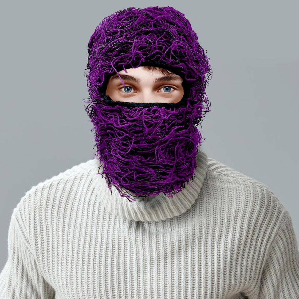 Sensibling Corp. - Wholesale Balaclava - Unisex - Distressed Fuzzy Winter Balaclava Mask Hat
0