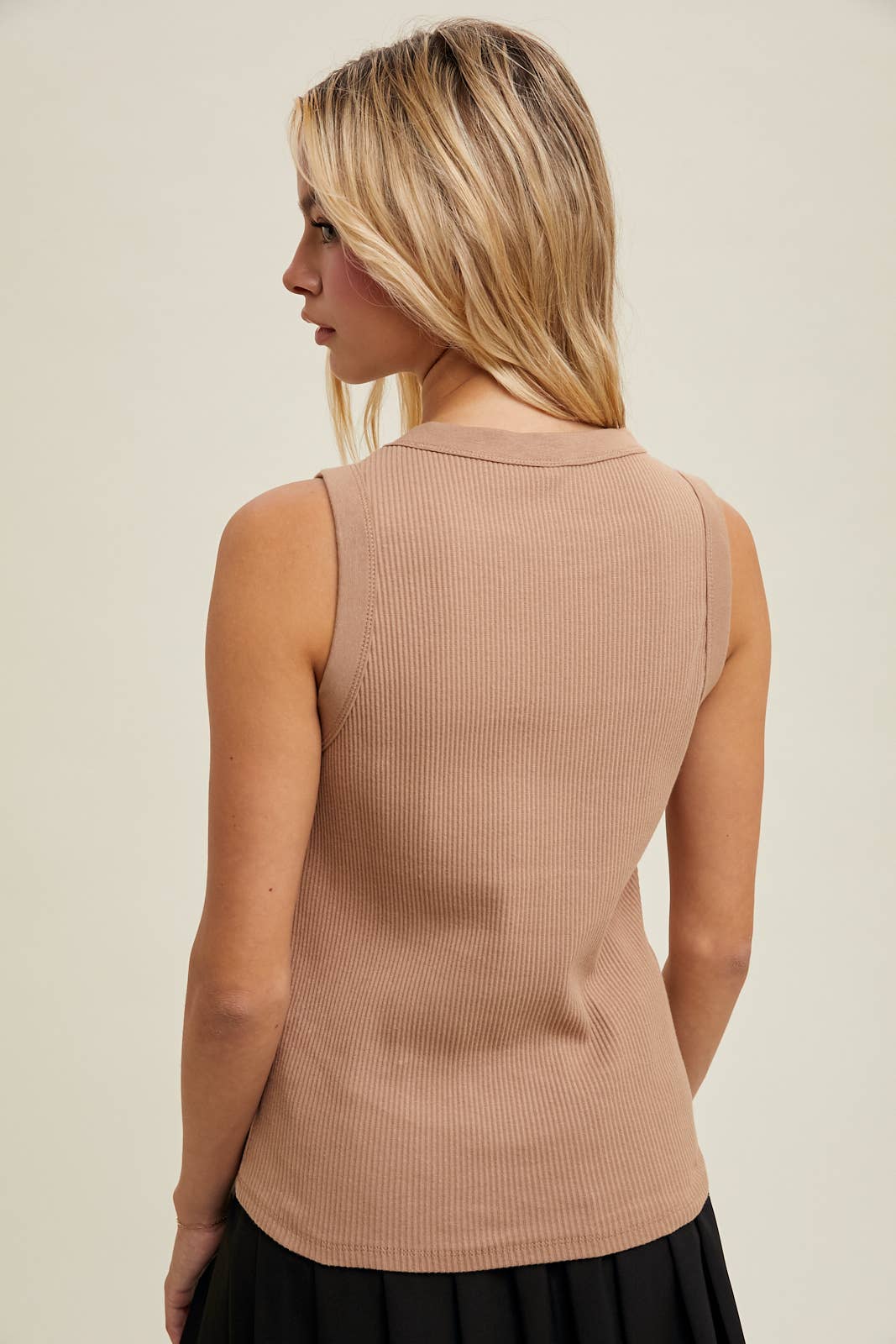 Wishlist Apparel - Vente Débardeur – femme - DÉBARDEUR À COL ROND EN TRICOT CÔTELÉ/WL24-948011