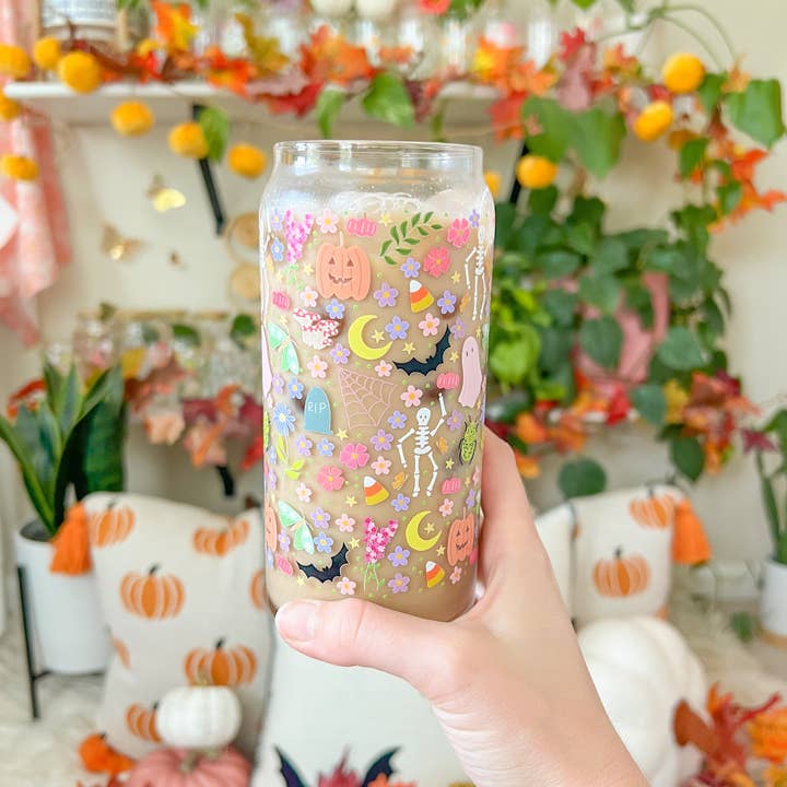 Hart and Flora Shop - Wholesale Drinking Glass/Cup - 20oz Colorful Halloween Glass4