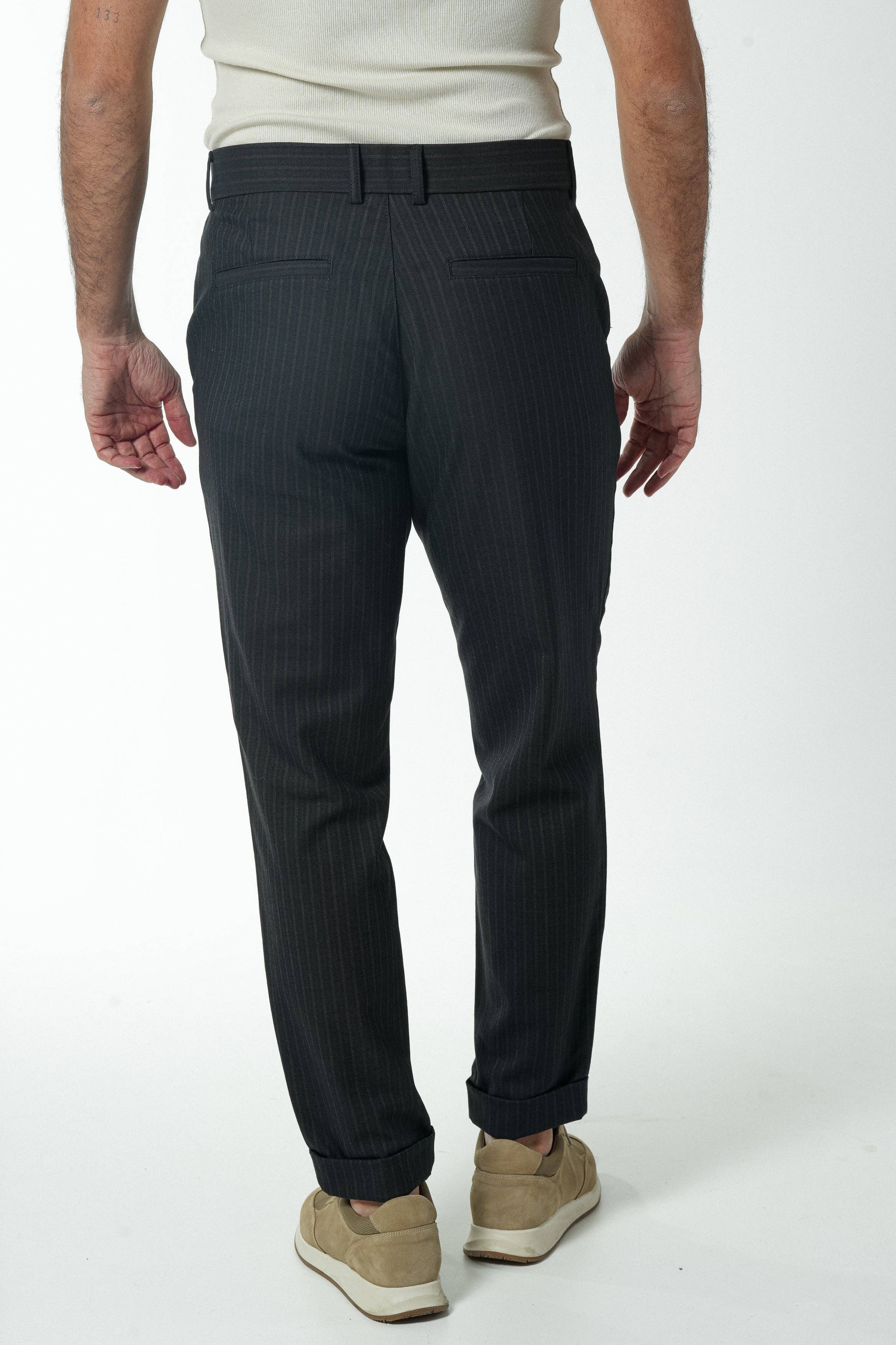 DONATO - Wholesale Broek - Heren - Stijlvolle chino broek met taps toelopende pijpen2