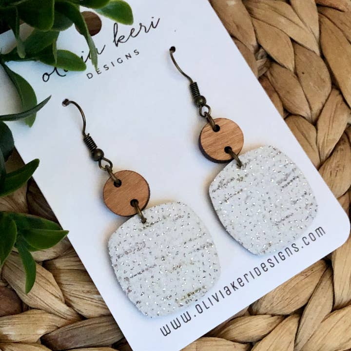 Olivia Keri Designs - Wholesale Dangle Earrings - Nora - Sparkle White Birch1