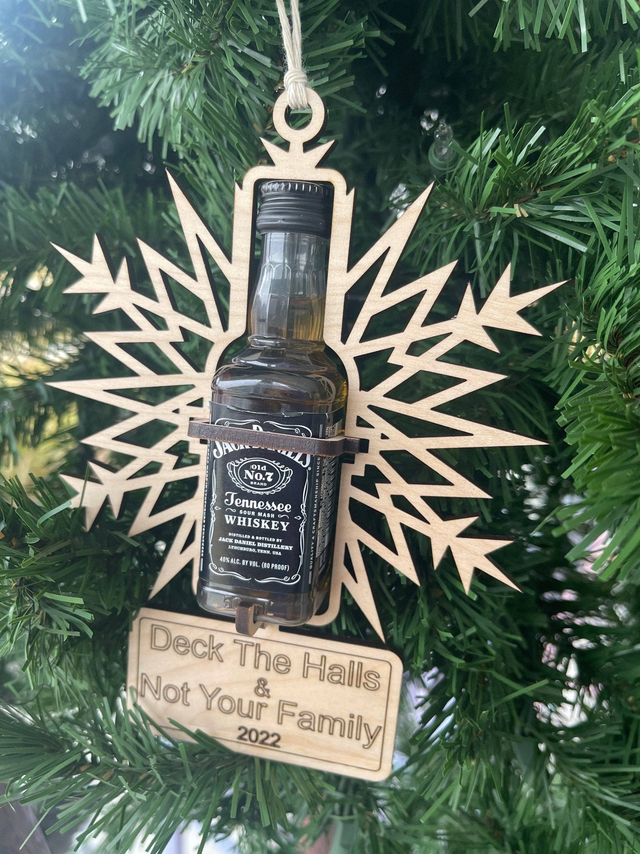 BUBBLEHEAD INK - Wholesale Ornament - Deck The Halls and Not Your Family Funny Mini Bottle Ornament3