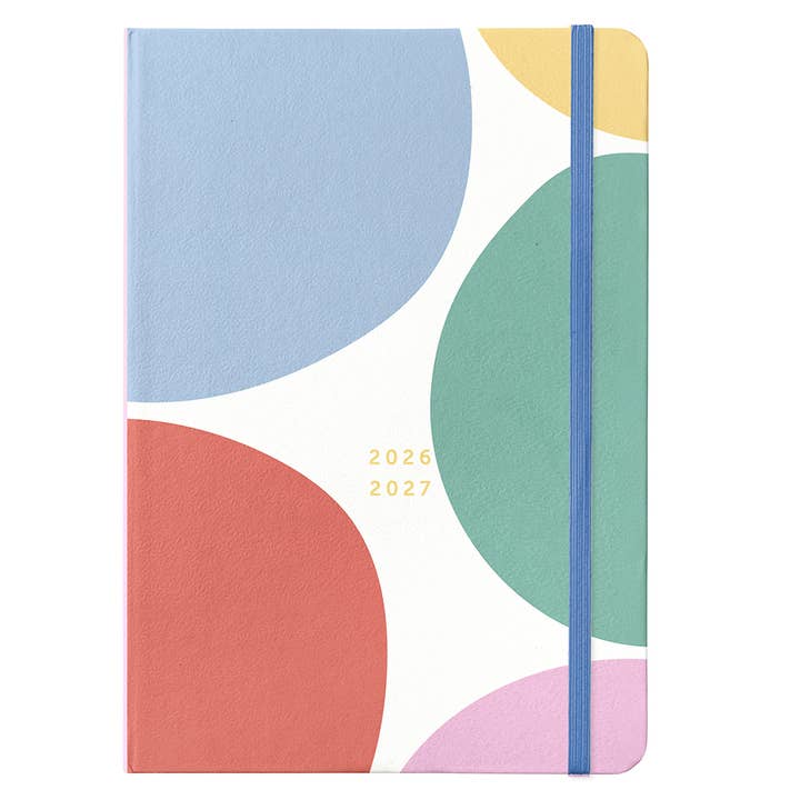 Diário de meio de ano, dia por página 2026/27 - Padrão de bolinhas por atacado de Busy B