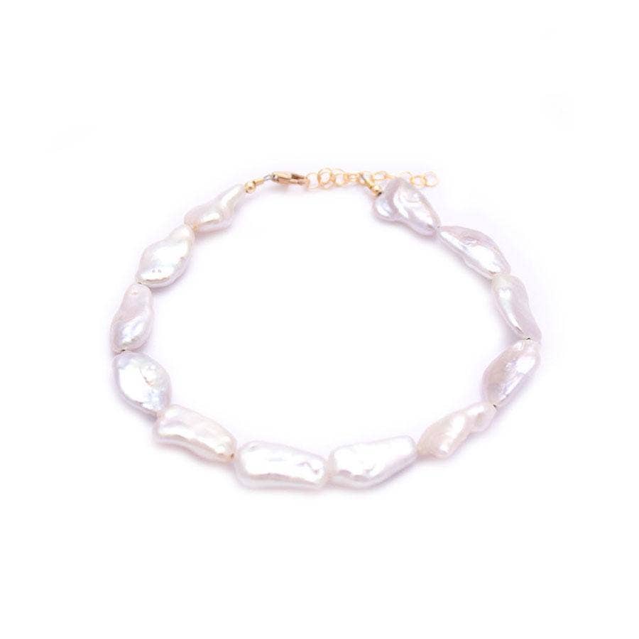 gold & gray - Wholesale Anklet - Keshi Pearl Anklet1
