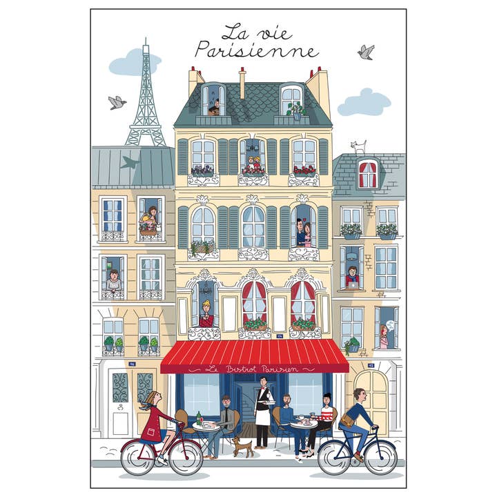 Morning in Paris Tea Towel for wholesale by Clémentine Boutique