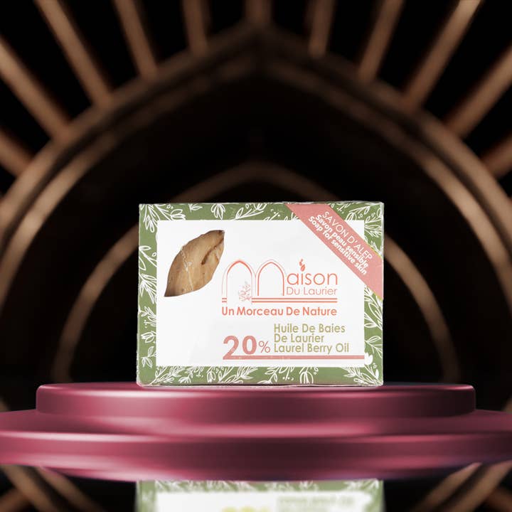 Savon d'Alep 200g 20% huile de baies de laurier pour la vente par Maison du Laurier