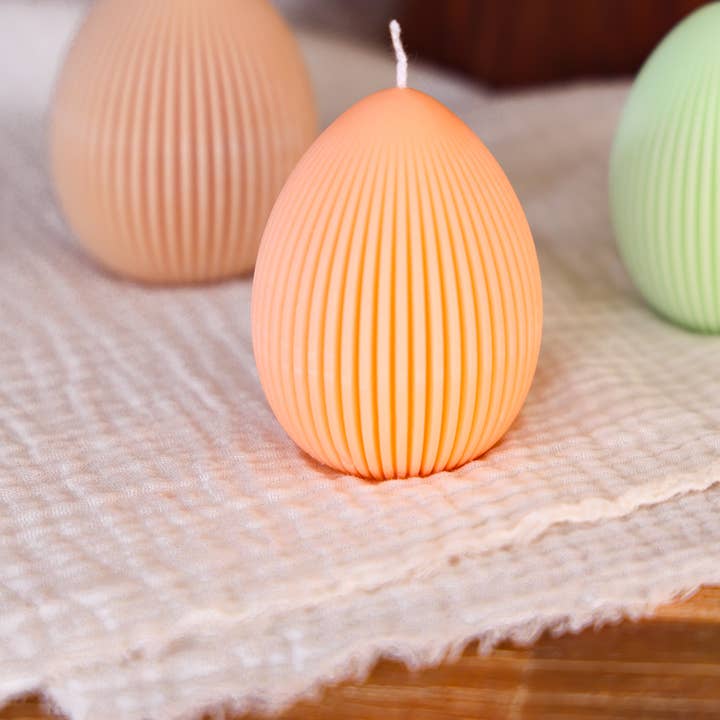 Niki Candle - Venta al por mayor Velas de diseño llamativo - Huevo de Pascua acanalado