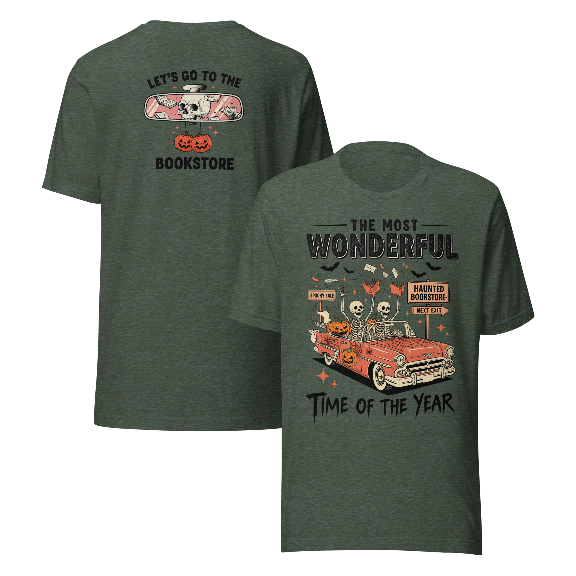 MagicMerchEmporium - Wholesale Tunic - Women's - Bookish Haunted Bookstore Tee4