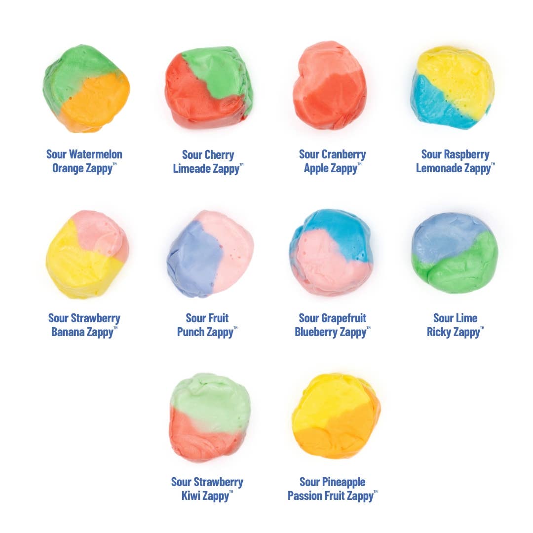 Taffy Shop - Wholesale Taffy - Sour Zappy Favorites™ Mix Taffy Bag1