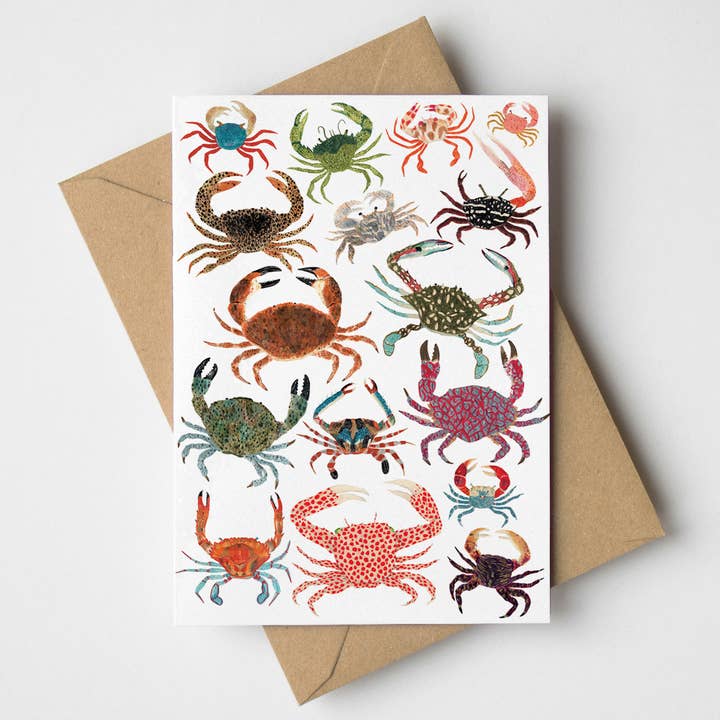Crabs Greeting Card for wholesale by James Barker