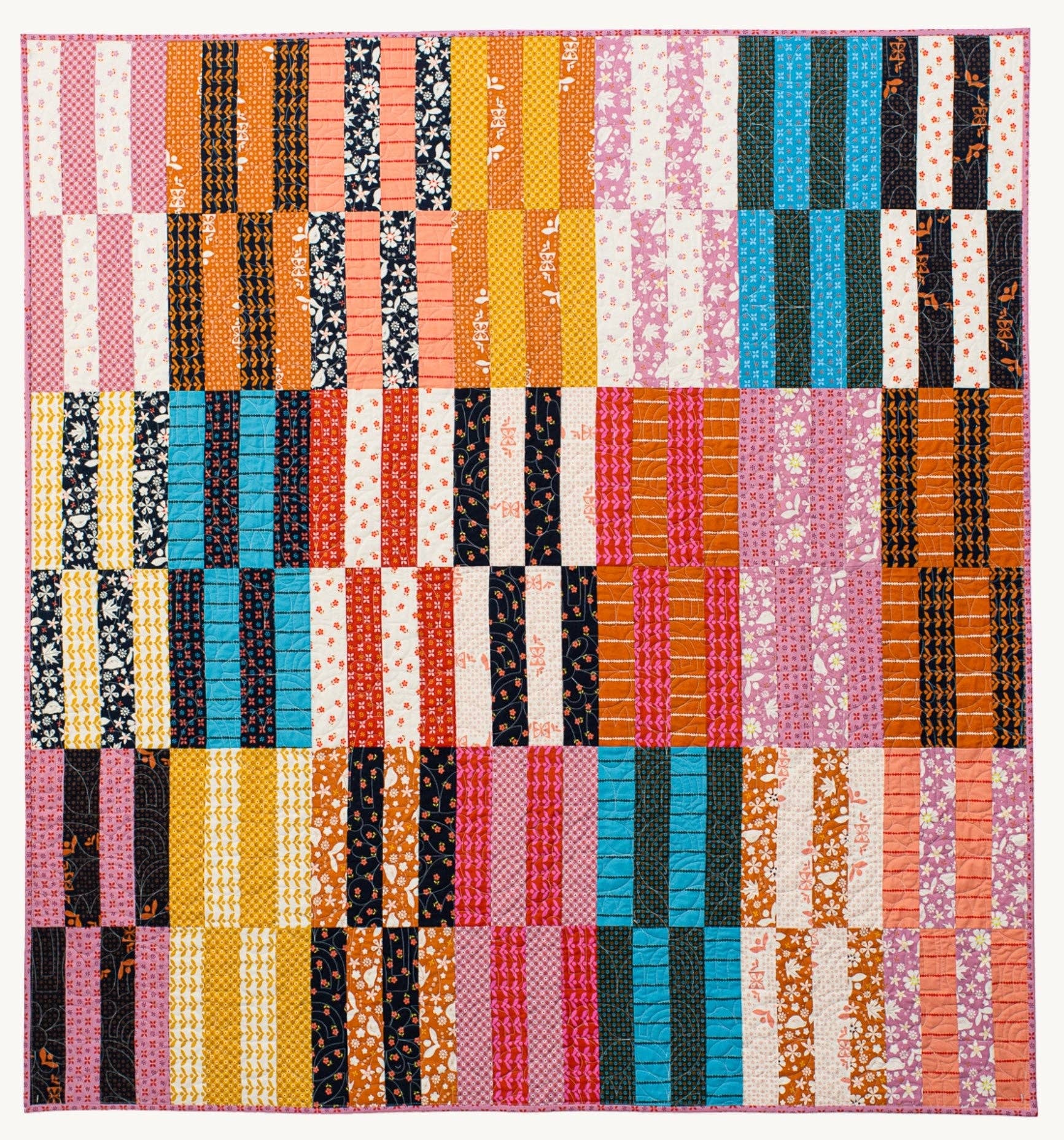 Quilty Love - Wholesale Craft Sewing Kit - Jelly Stripes Printed PAPER pattern1