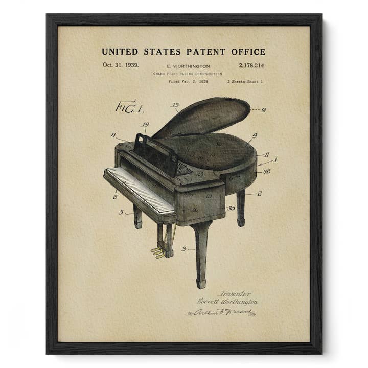 Grand Piano (1939) pour la vente par Timeless Patents