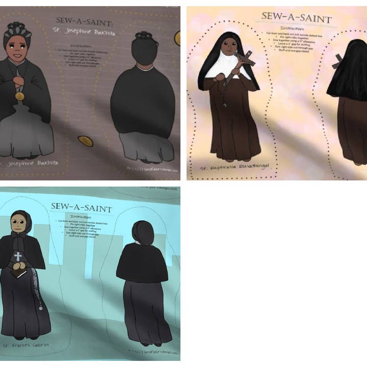 Faith and Fabric - Wholesale Craft Sewing Kit - Sew-a-Saint Female Christian Sewing Quilt Project for Kids5