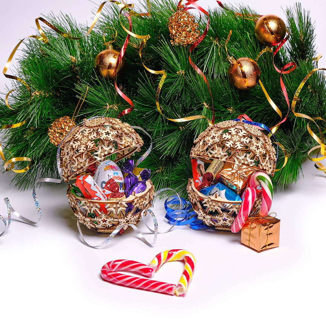 WoodTrick - Vendita all'ingrosso Kit per lavoretti fai da te - WoodTrick palla di Natale in legno modello meccanico 3D da assemblare17