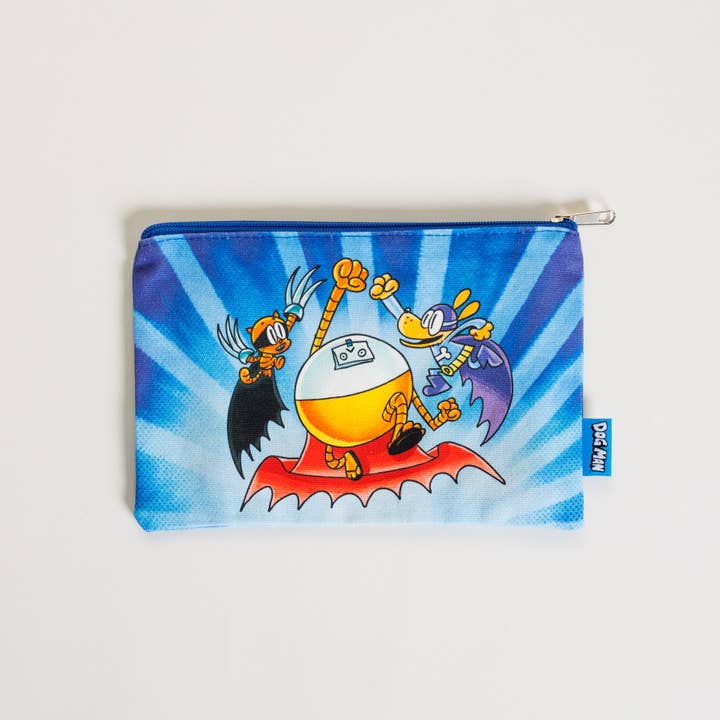 Supa Buddies Pencil Pouch | Dog Man for wholesale by Kingdom of Threads