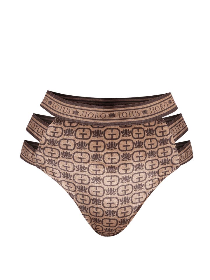 BIKINI-BRIEF - MOCHA MOUSSE LOGO for engroshandel hos Fashion Roots