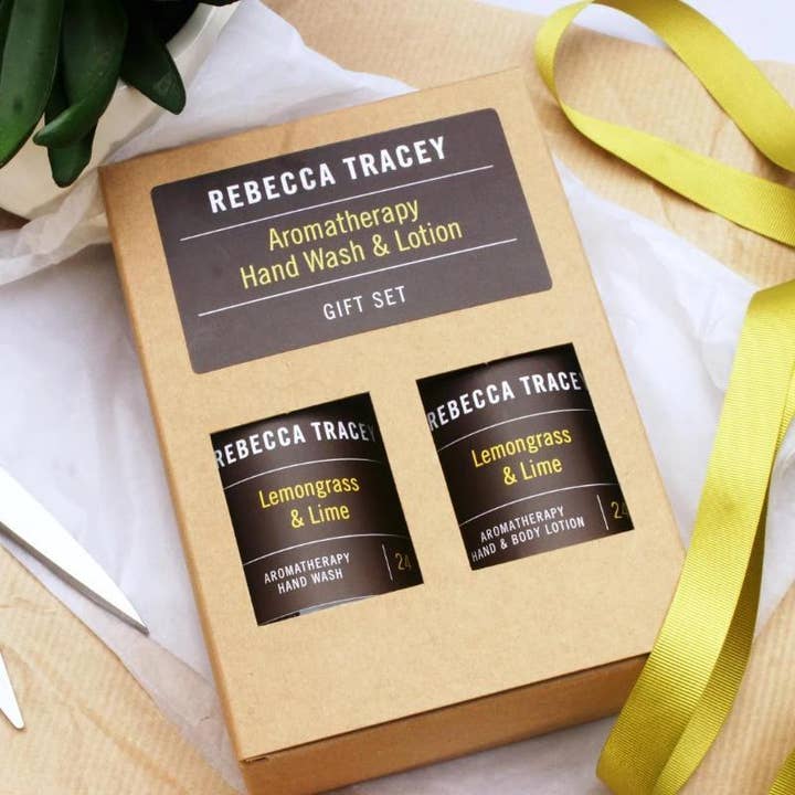 Lemongrass & Lime Hand Wash and Lotion Gift Set for wholesale by Rebecca Tracey