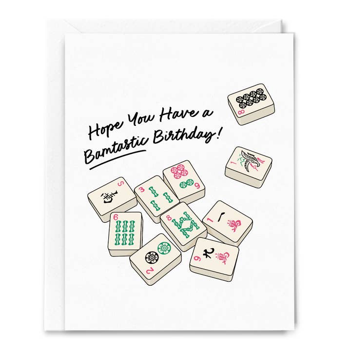 Have a Bamtastic Birthday American Mahjong Card for wholesale by Sammy Gorin LLC