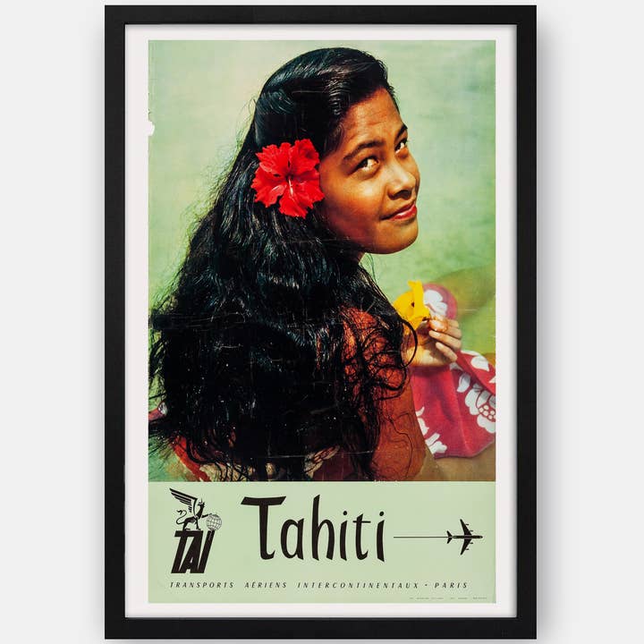 The Curious Desk – wholesale Poster – Tahiti – Vintage Travel Poster Print