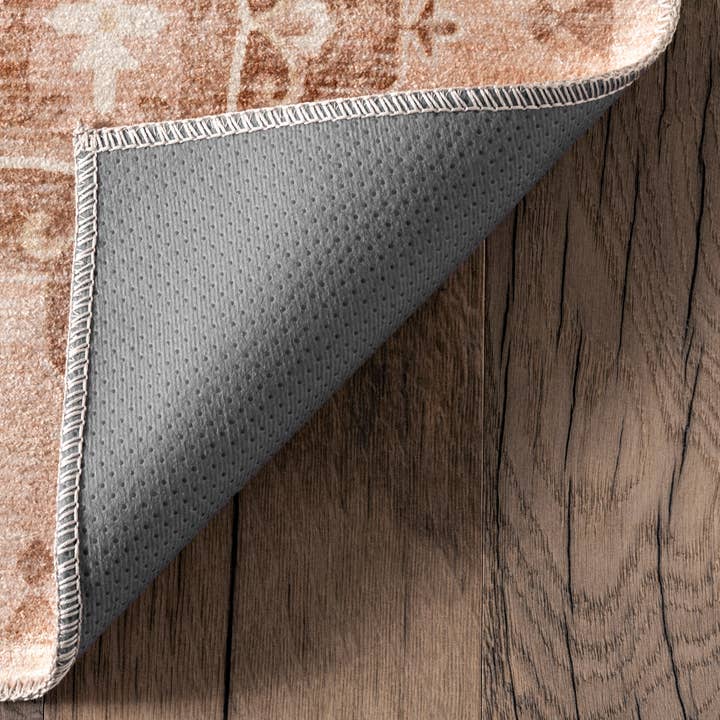 Beige Krystin Distressed Machine Washable Area Rug for wholesale on Faire26