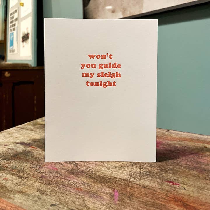 Won’t you guide my sleigh tonight? for wholesale by Impeller Press