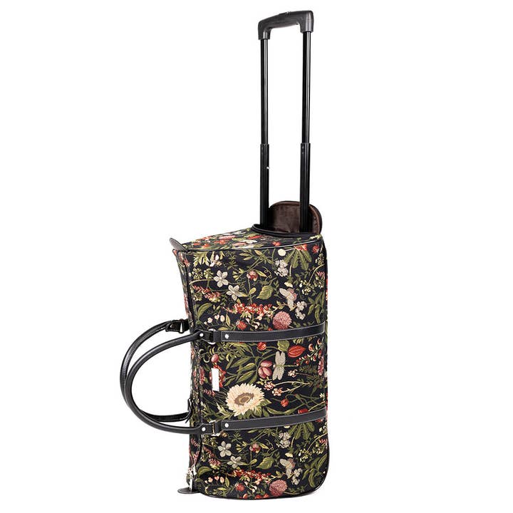 Morning Garden Black - Pull Holdall for wholesale by Signare Tapestry