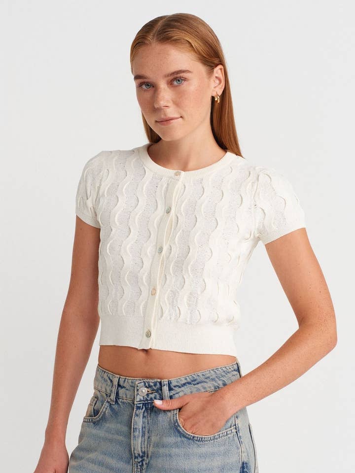 Top de Punto con Patrones y Texturas para venta al por mayor de My 9Teen