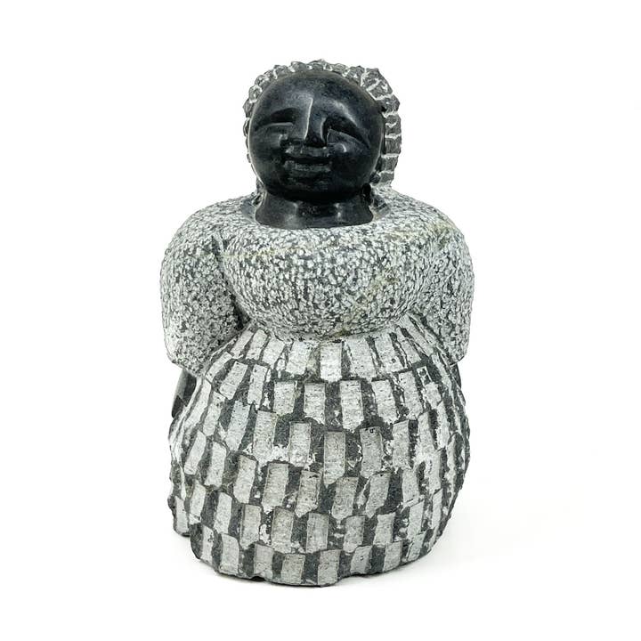 Shona Stone Woman Sculpture In The Style of Colleen for wholesale by Africa Direct