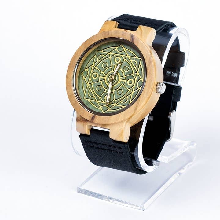 Ancestral Recall Continuum Wood Watch for wholesale by Continuum Designs, LLC